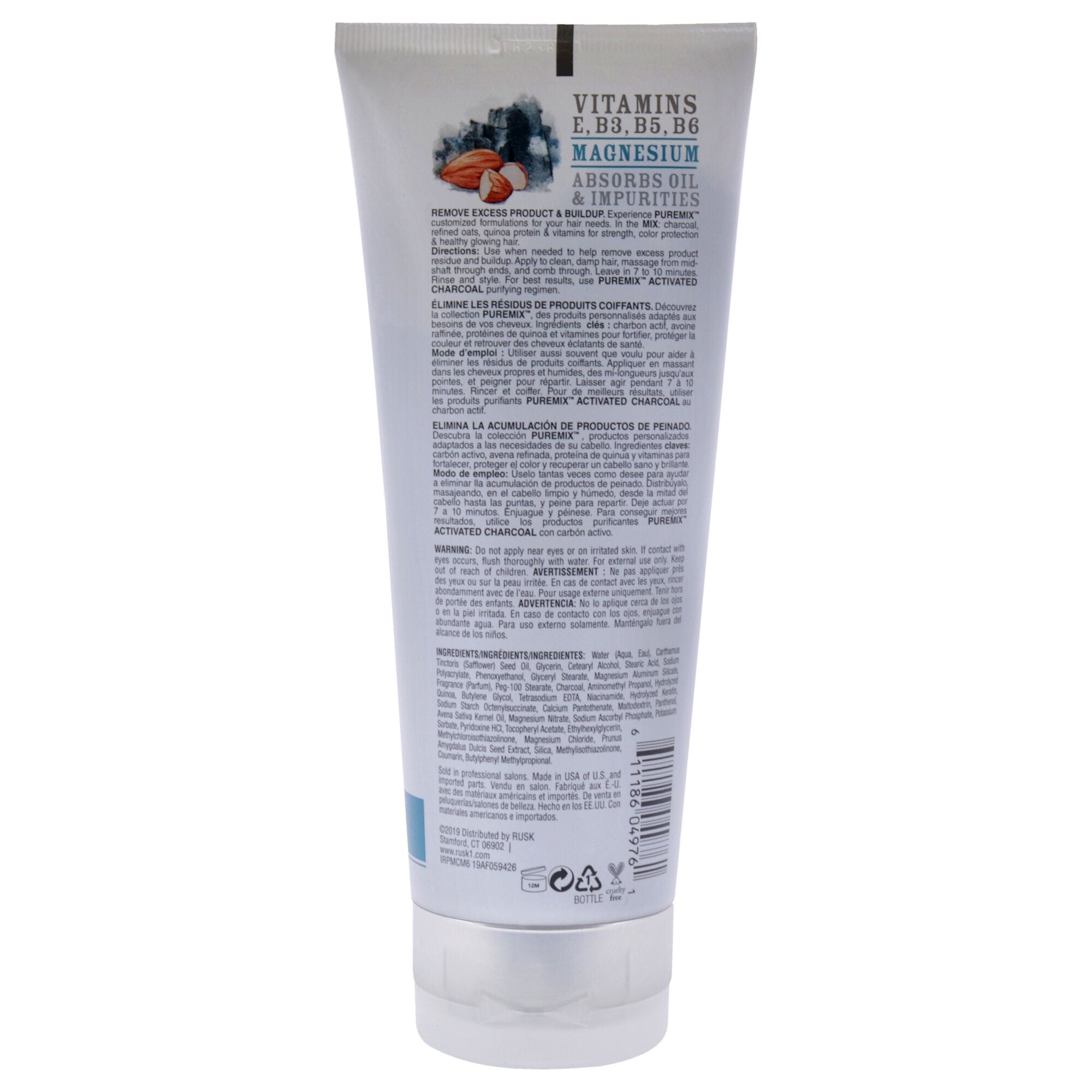 Puremix Activated Charcoal Purifying Mask by Rusk for Unisex - 6 oz Masque, , alternate image number 3