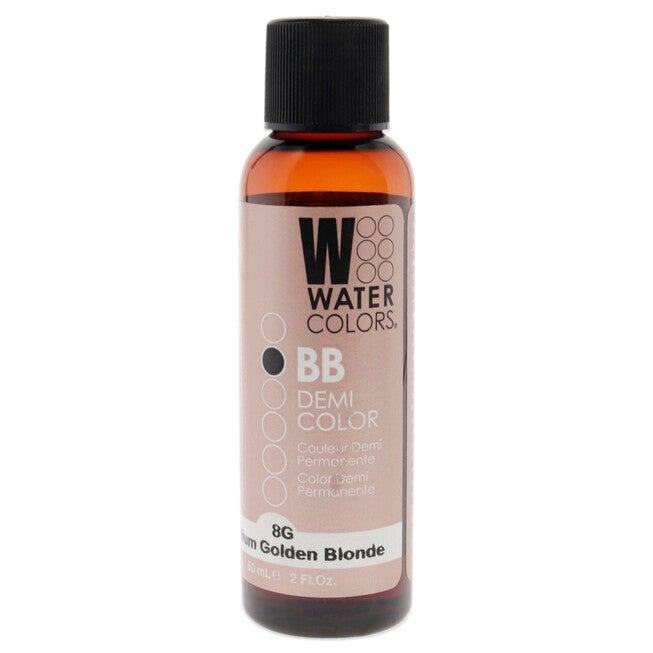 Watercolors BB Demi-Permanent Hair Color - 8G Medium Golden Blonde by Tressa for Unisex - 2 oz Hair Color, See Description, hi-res image number 0