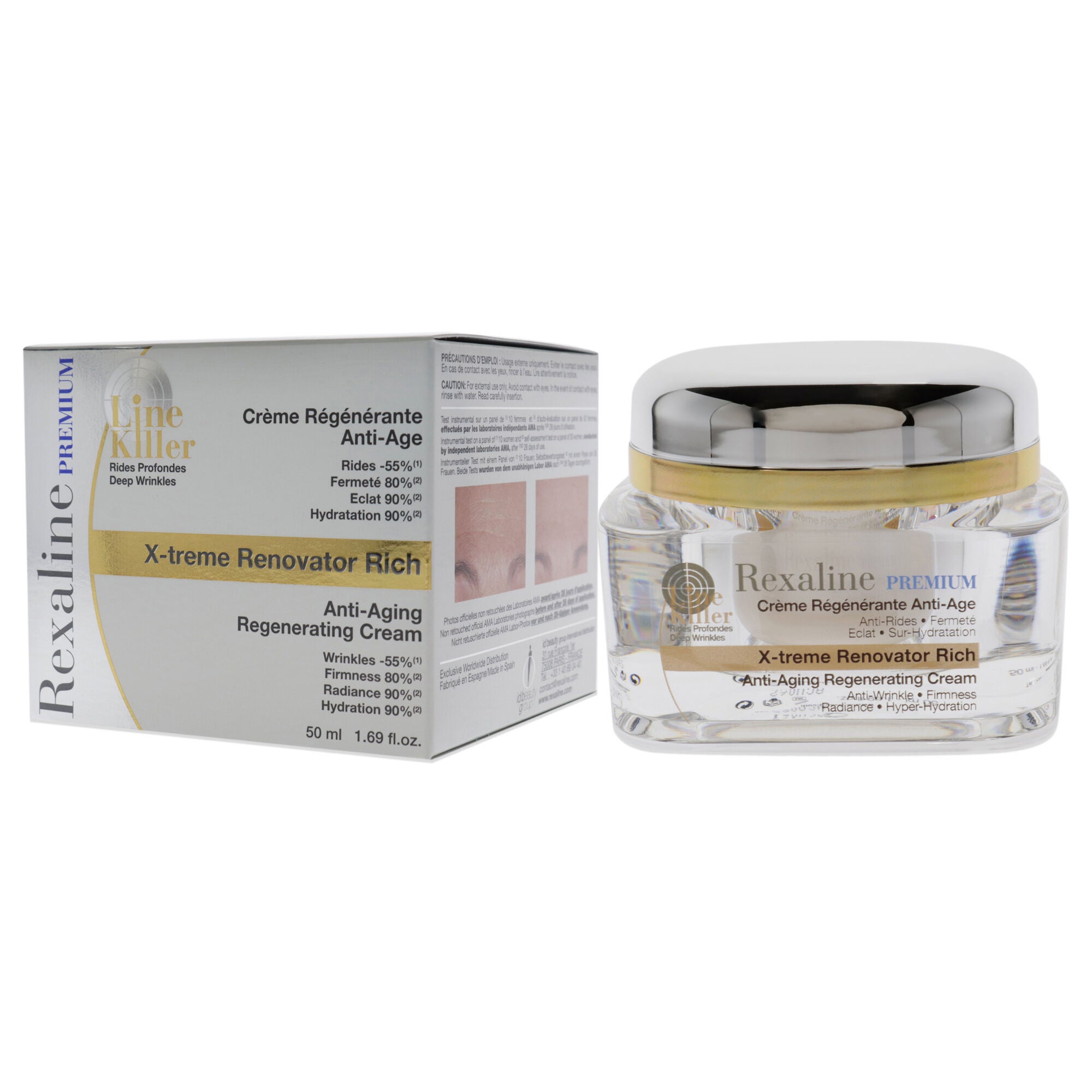 Line Killer X-Treme Renovator Rich Anti-Aging Regenerating Cream by Rexaline for Unisex - 1.69 oz Cream, See Description, alternate image number 3