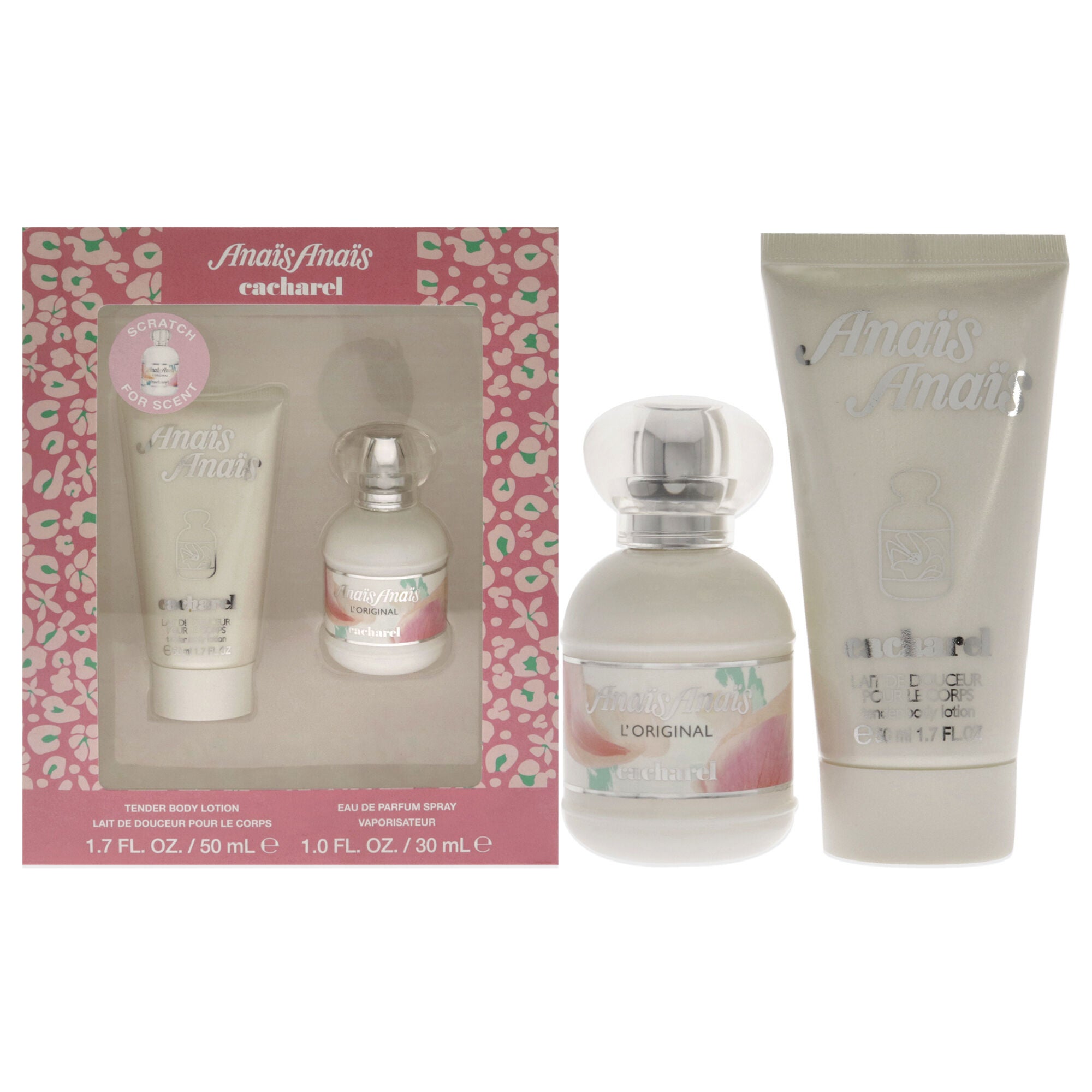 Anais Anais LOriginal by Cacharel for Women - 2 Pc Gift Set 1oz EDP Spray, 1.7oz Tender Body Lotion, See Description, hi-res image number 0