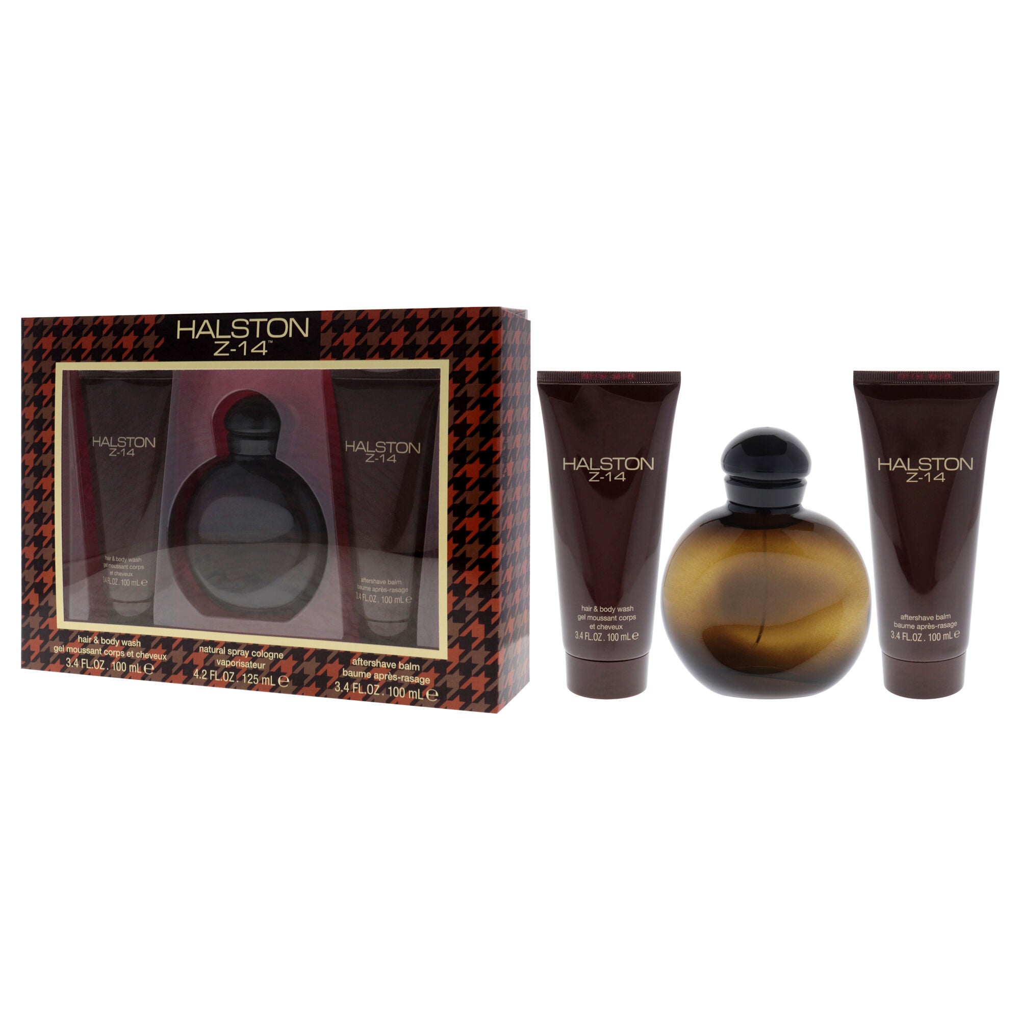 Halston Z-14 by Halston for Men - 2 Pc Gift Set 4.2oz Cologne Spray, 3.4oz After Shave Balm, 3.4oz Hair and Body Wash, See Description, alternate image number 3