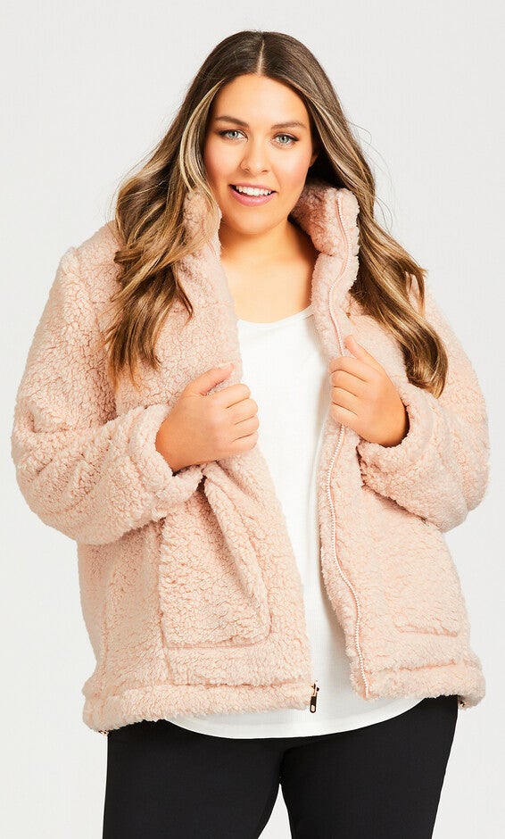 Sketchers Cozy Fleece Reversible Jacket - pink, Pink, hi-res image number 0