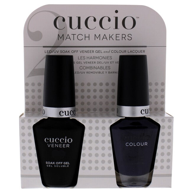 Match Makers Set - Quilty As Charged by Cuccio Colour for Women - 2 Pc 0.44oz Veneer Soak Of Gel Nail Polish, 0.43oz Colour Nail Polish, See Description, hi-res image number 0