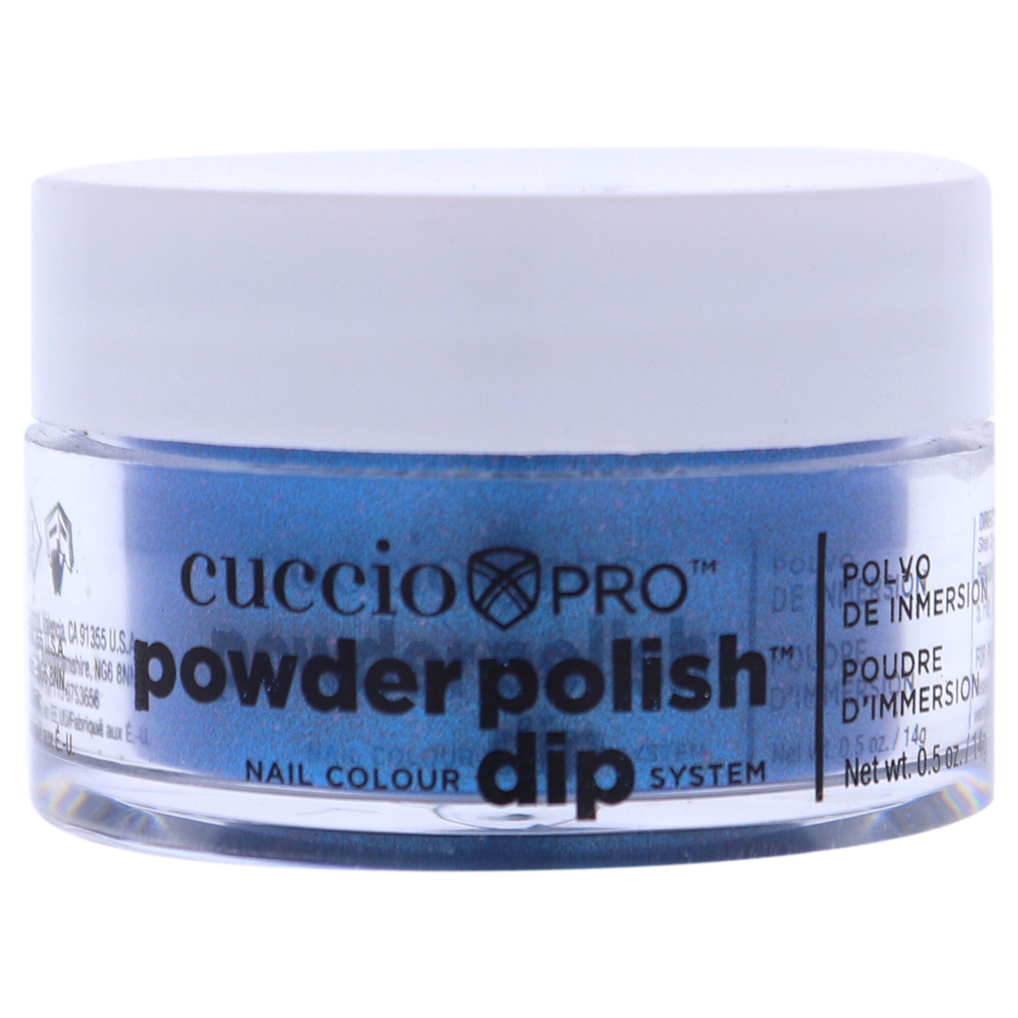 Cuccio Colour Dip Powder – Jade Mit Silberglitzer, 14 G, Für Dip-System