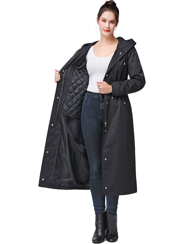 Laney Waterproof Hooded Zip-Out Lined Long Parka Coat, , alternate image number null