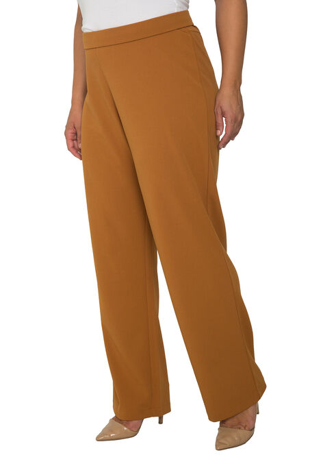 Plus Size Women's High Waist Stretch Crepe Pants, , alternate image number null