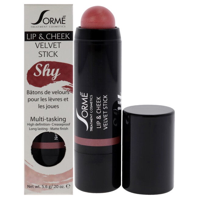 Lip and Cheek Velvet Sticks - Shy by Sorme Cosmetics for Women - 0.20 oz Makeup Sticks, See Description, hi-res image number 0