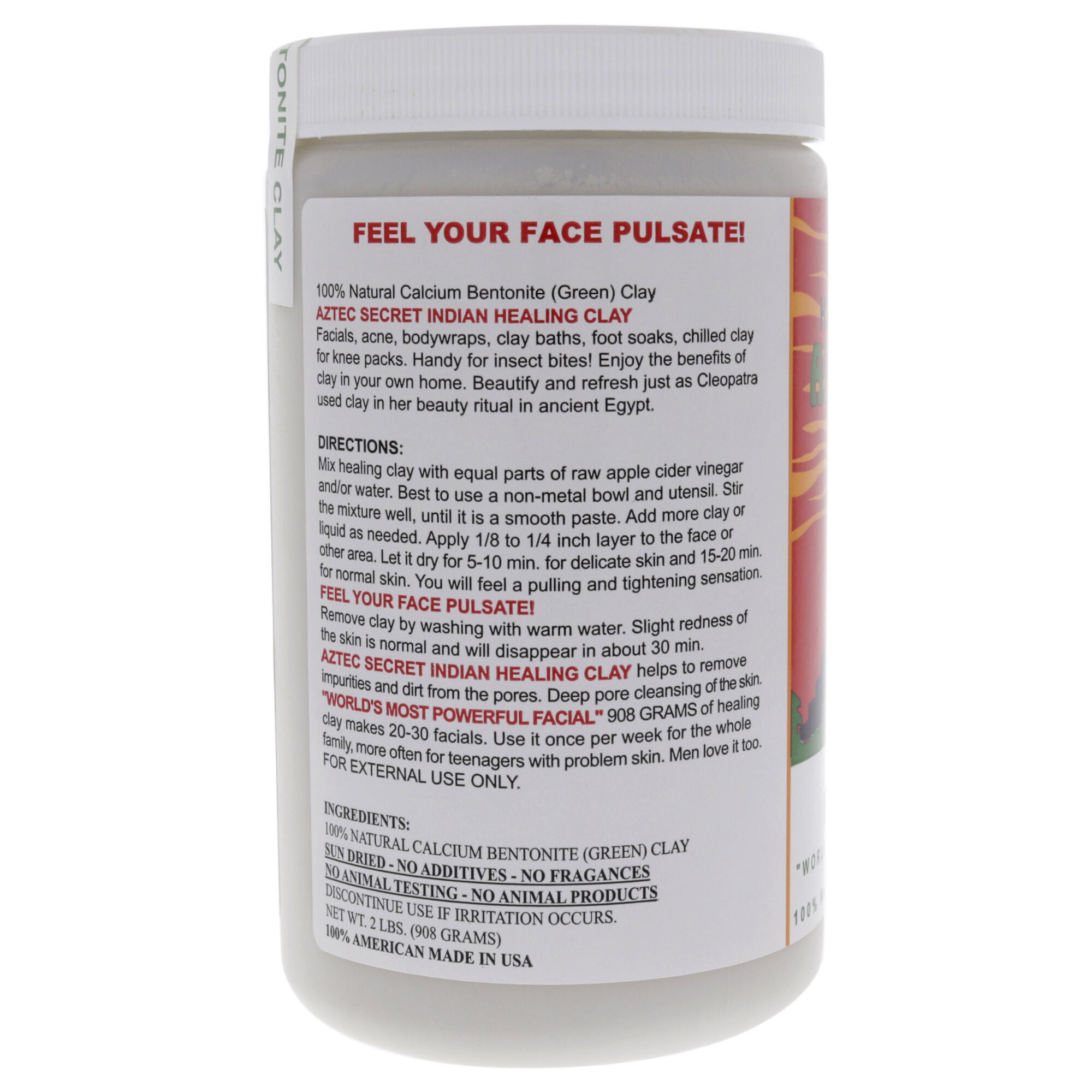 Indian Healing Clay by Aztec Secret for Unisex - 2 lb Clay, See Description, alternate image number 3