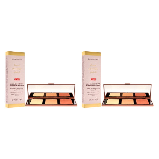 Zero Calorie Chocolate Highlighter Palette - 002 Caramel Chocolate by Pupa Milano for Women - 0.315 oz Highlighter - Pack of 2, See Description, alternate image number 1