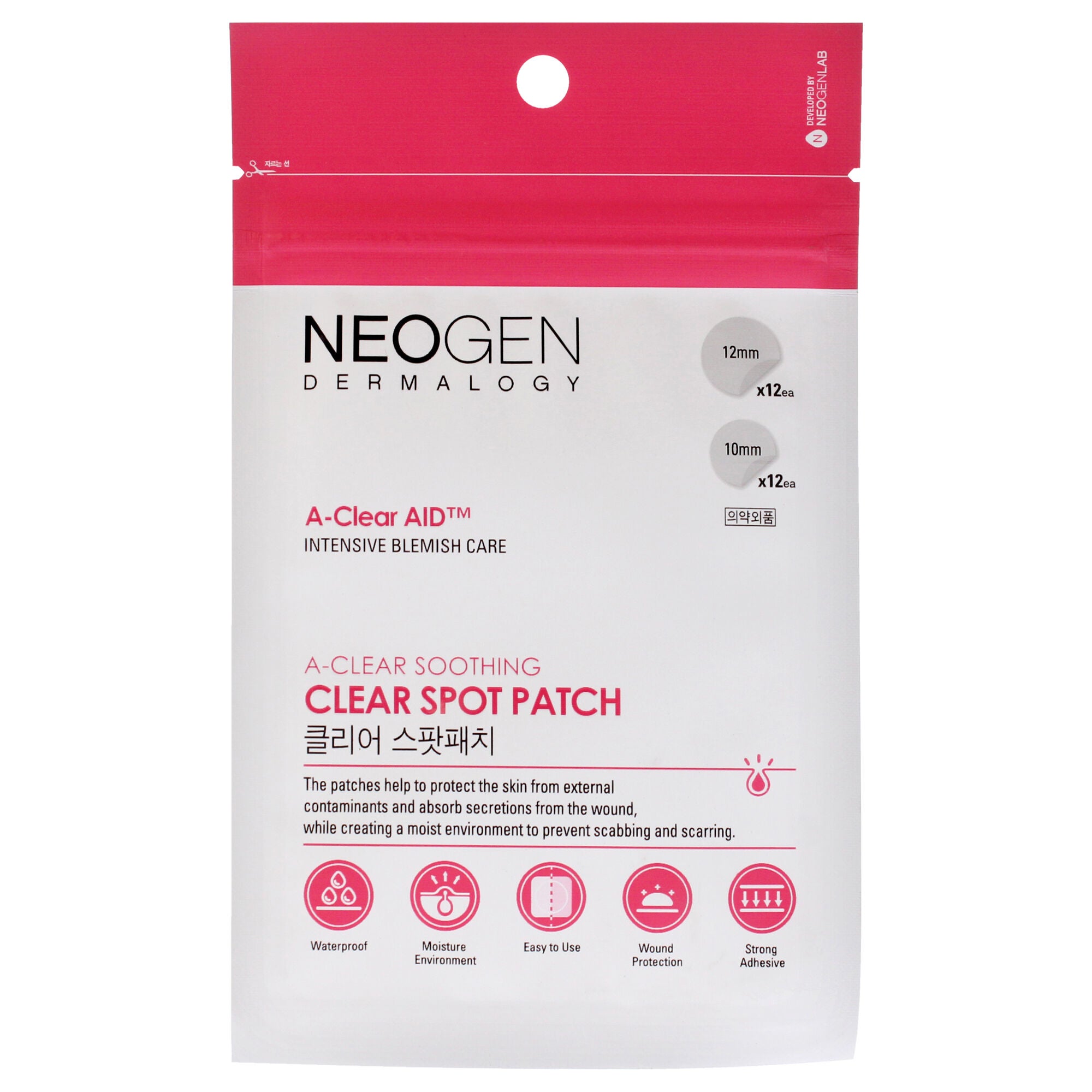 Dermalogy A-Clear Soothing Spot Patch by Neogen for Unisex - 24 Count Patches, See Description, hi-res image number 0