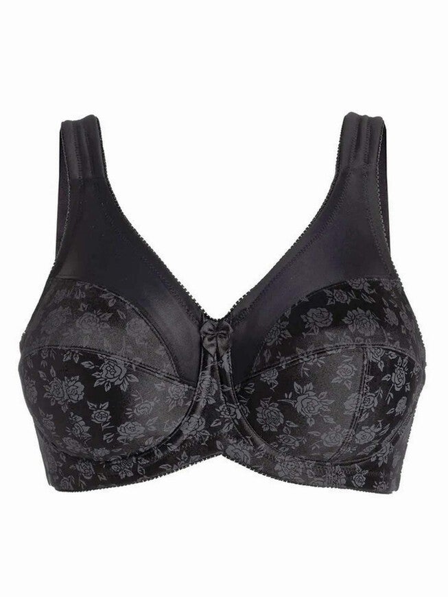 Supportive Underwire Bra, Black, hi-res image number null