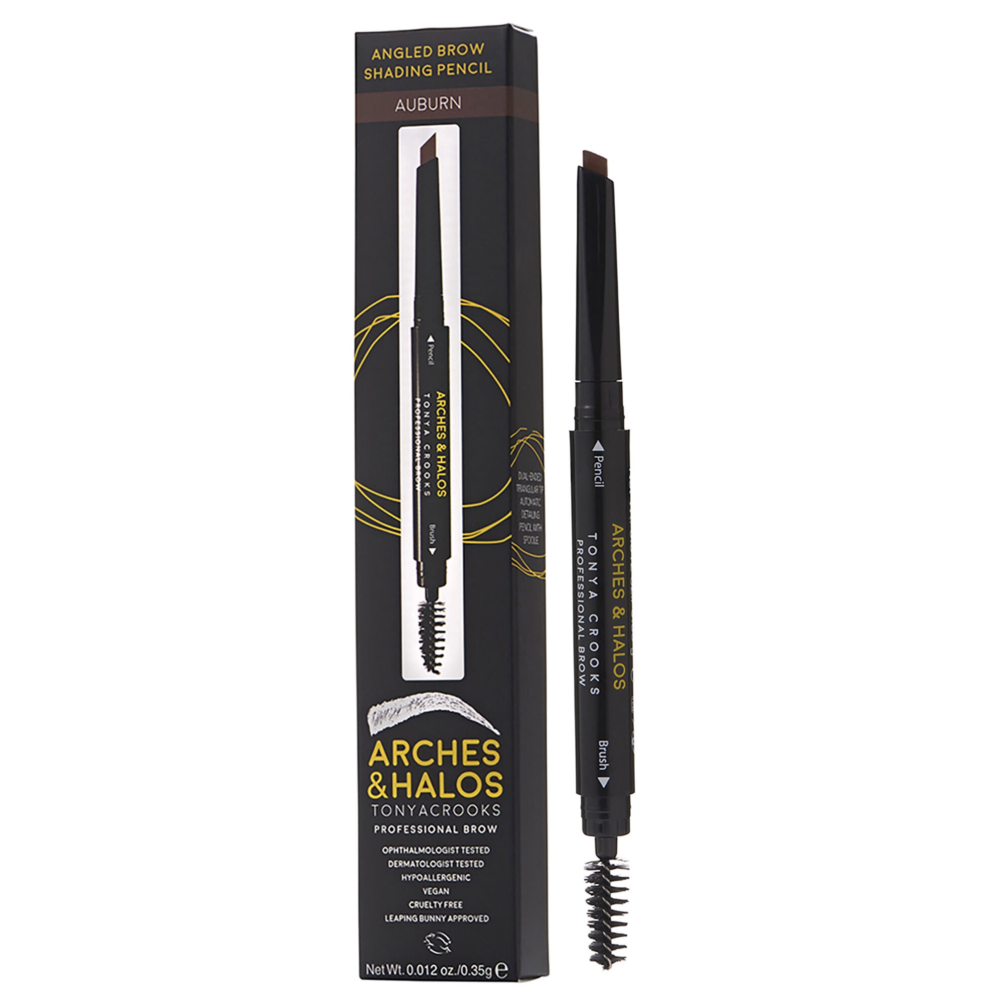 Angled Brow Shading Pencil - Auburn by Arches and Halos for Women - 0.012 oz Eyebrow Pencil, See Description, hi-res image number 0