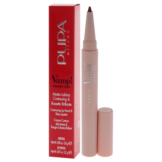 Vamp! Creamy Duo Contouring Lip Pencil and Shiny Lipstick - 005 Deep Nude by Pupa Milano for Women - 0.035 oz Makeup, , alternate image number 7