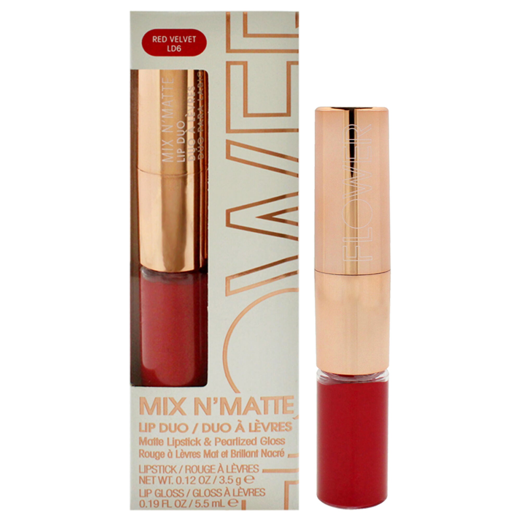 Mix N Matte Lip Duo - LD6 Red Velvet by Flower Beauty for Women - 1 Pc 0.12 oz Lipstick, 0.19 oz Lip Gloss, See Description, hi-res image number 0