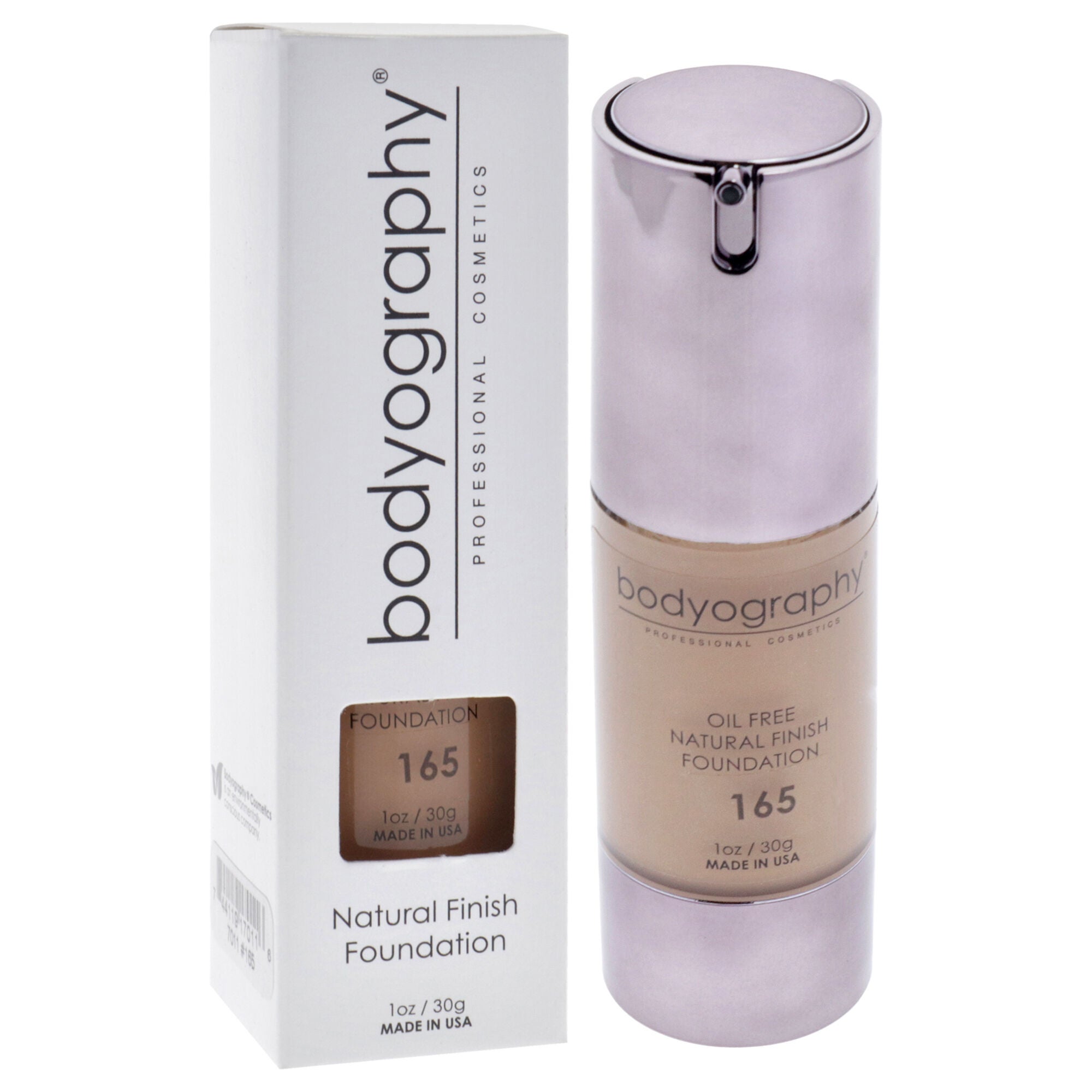Natural Finish Foundation - 165 Medium Warm by Bodyography for Women - 1 oz Foundation, See Description, alternate image number 2