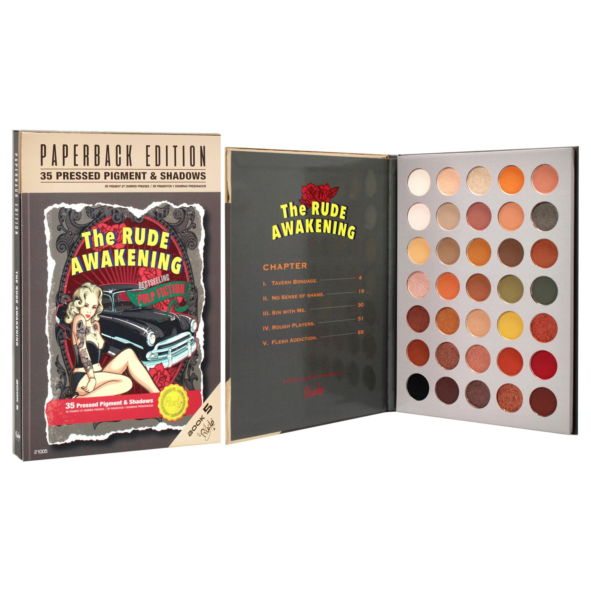 The Rude Awakening Eyeshadow Palette - Paperback Edition by Rude Cosmetics for Women - 0.74 oz Palette, See Description, alternate image number 1