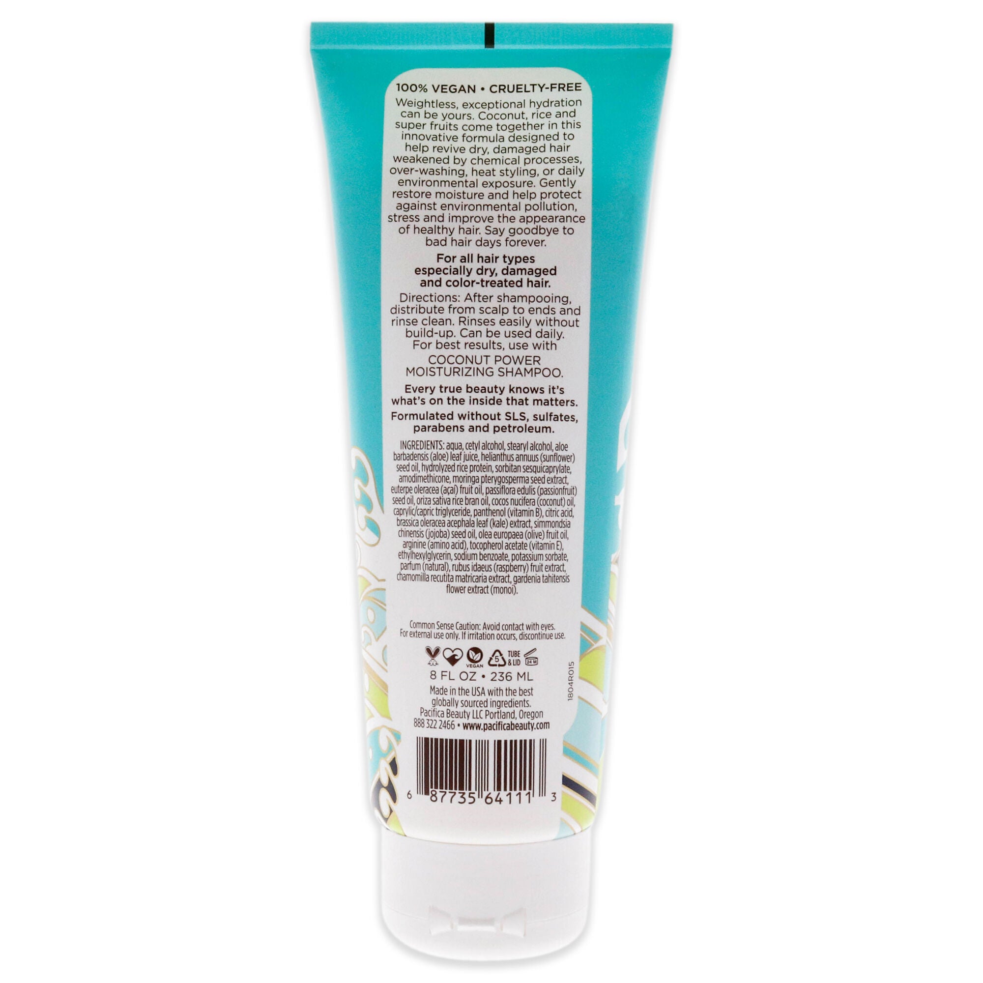 Strong and Long Moisturizing Conditioner - Coconut Power by Pacifica for Women - 8 oz Conditioner, , alternate image number 3
