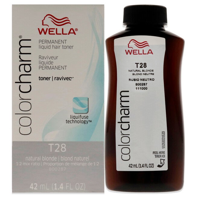 Color Charm Permanent Liquid Toner - T28 Natural Blonde by Wella for Unisex - 1.4 oz Toner, NA, hi-res image number null