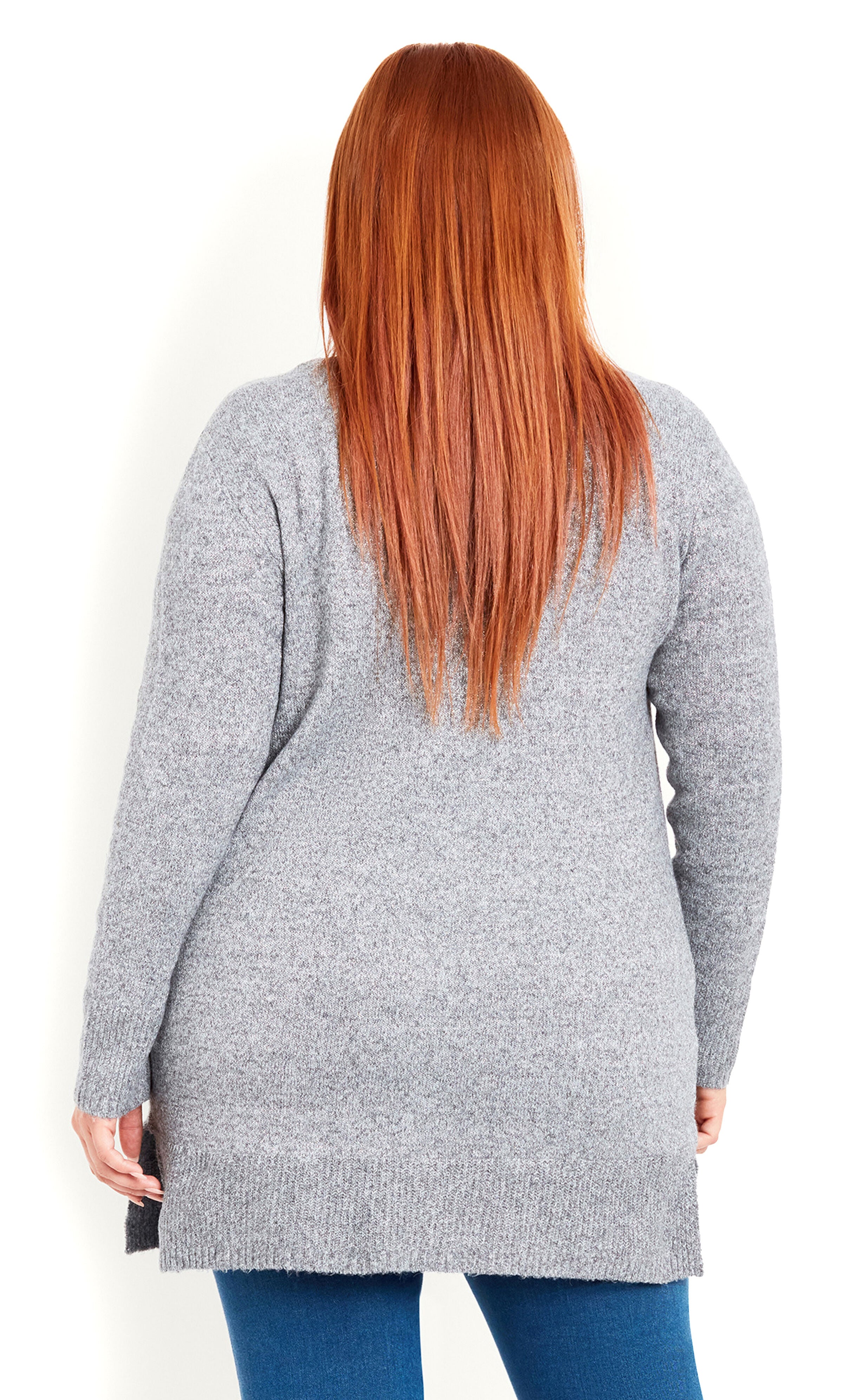 Sparkle Longline Cardigan - grey, , alternate image number 2