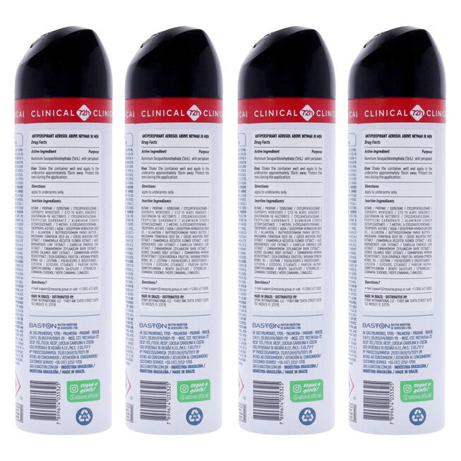 72 Hours Derma Clinical Antiperspirant Deodorant - Neymar Jr by Above for Men - 3.17 oz Deodorant Spray - Pack of 4, See Description, alternate image number 4