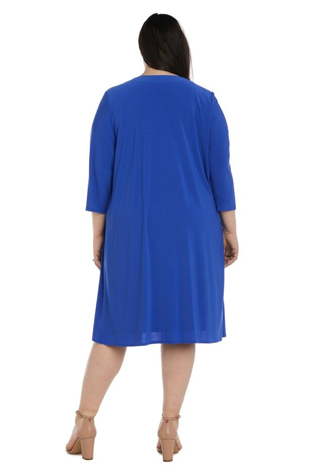 Puff Print Jacket Dress - Plus, , alternate image number null