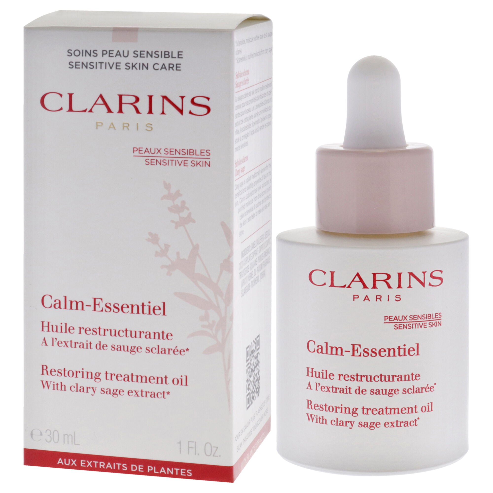 Calm Essentiel Restoring Treatment by Clarins for Women - 1 oz Oil, , alternate image number 7