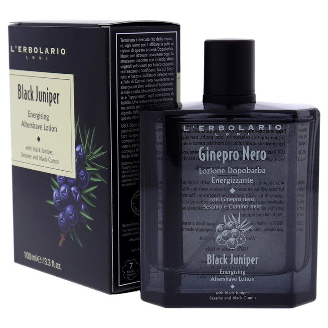Black Juniper Energising Aftershave Lotion by LErbolario for Unisex - 3.3 oz After Shave Lotion, See Description, alternate image number 3
