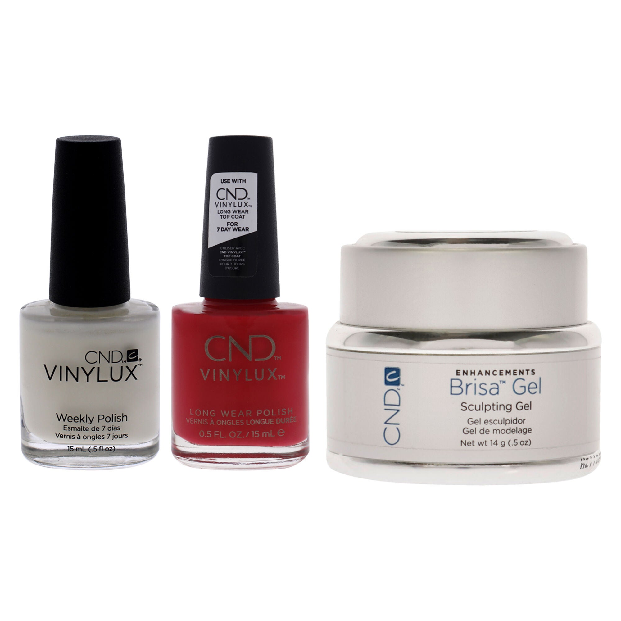 Brisa Sculpting Gel Opaque With Vinylux Weekly Polish Kit by CND for Women - 3 Pc Kit, See Description, hi-res image number 0