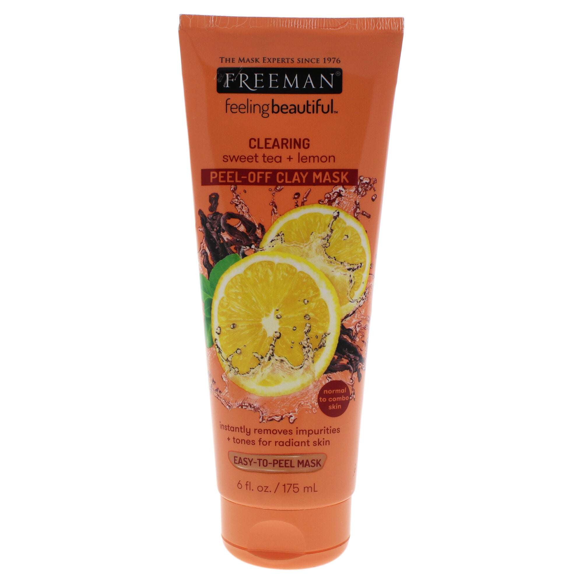 Feeling Beautiful Clearing Peel-Off Clay Mask Sweet Tea and Lemon by Freeman for Unisex - 6 oz Mask, See Description, hi-res image number 0