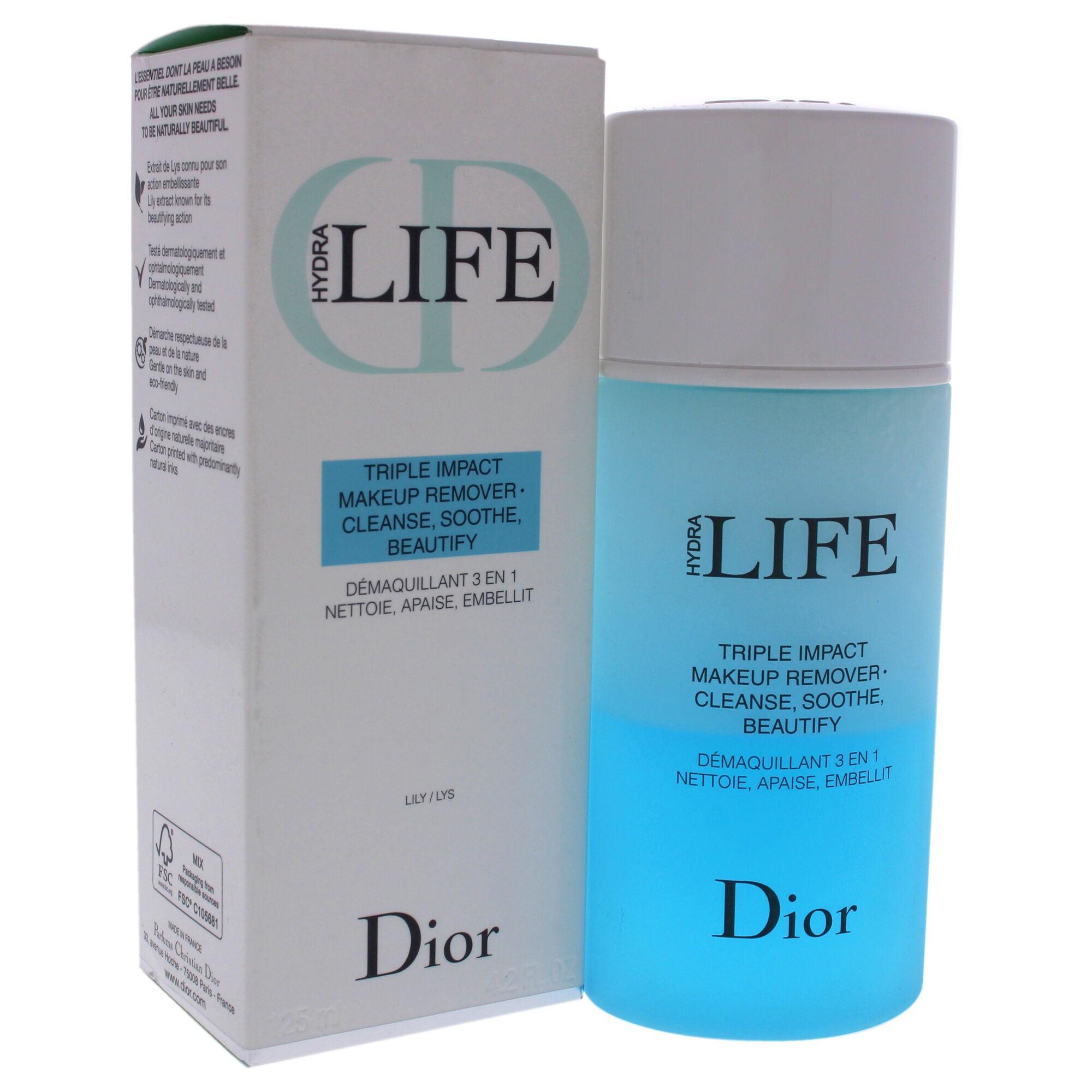 Hydra Life Triple Impact Makeup Remover by Christian Dior for Women - 4.2 oz Makeup Remover, See Description, alternate image number 2