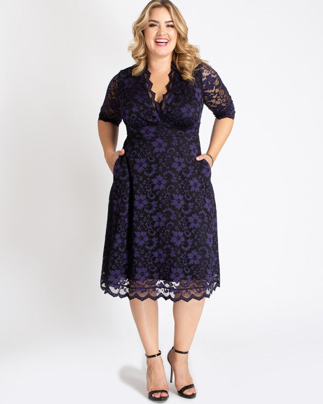 Mon Cherie Lace Dress, Violet Noir, alternate image number 2