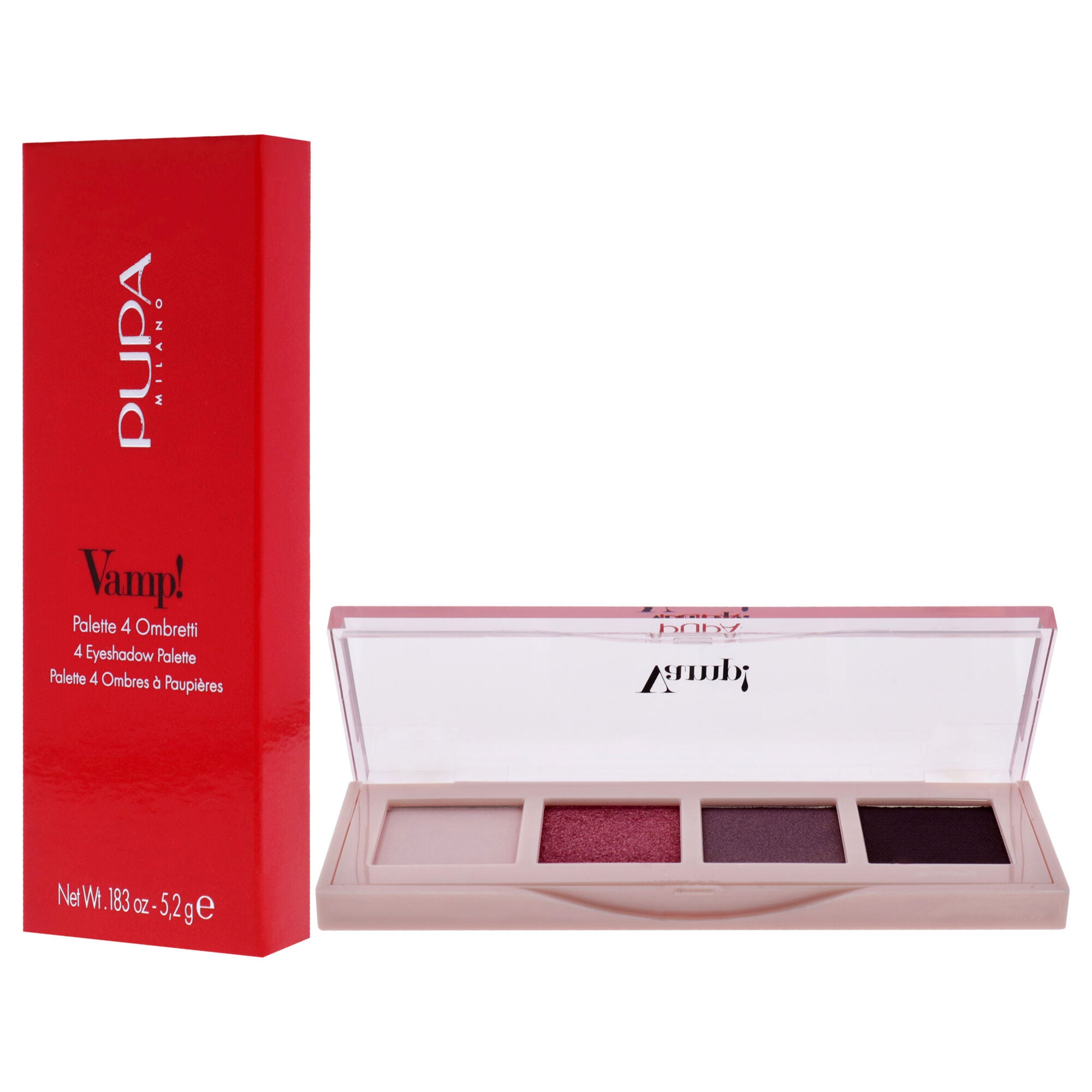 Vamp! 4 Eyeshadow Palette - 004 Vibrant Plum by Pupa Milano for Women - 0.183 oz Eye Shadow, See Description, alternate image number 3