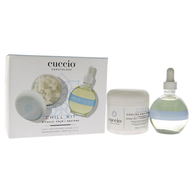 Somatology Chill Kit by Cuccio Somatology for Unisex - 2 Pc 2.7oz Cooling Body Scrub, 2.5oz Savasana Hand and Body Oil, See Description, alternate image number 2