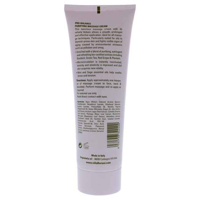 Pro-Balance Purifying Massage Cream by Villa Floriani for Women - 8.45 oz Treatment, See Description, alternate image number 1