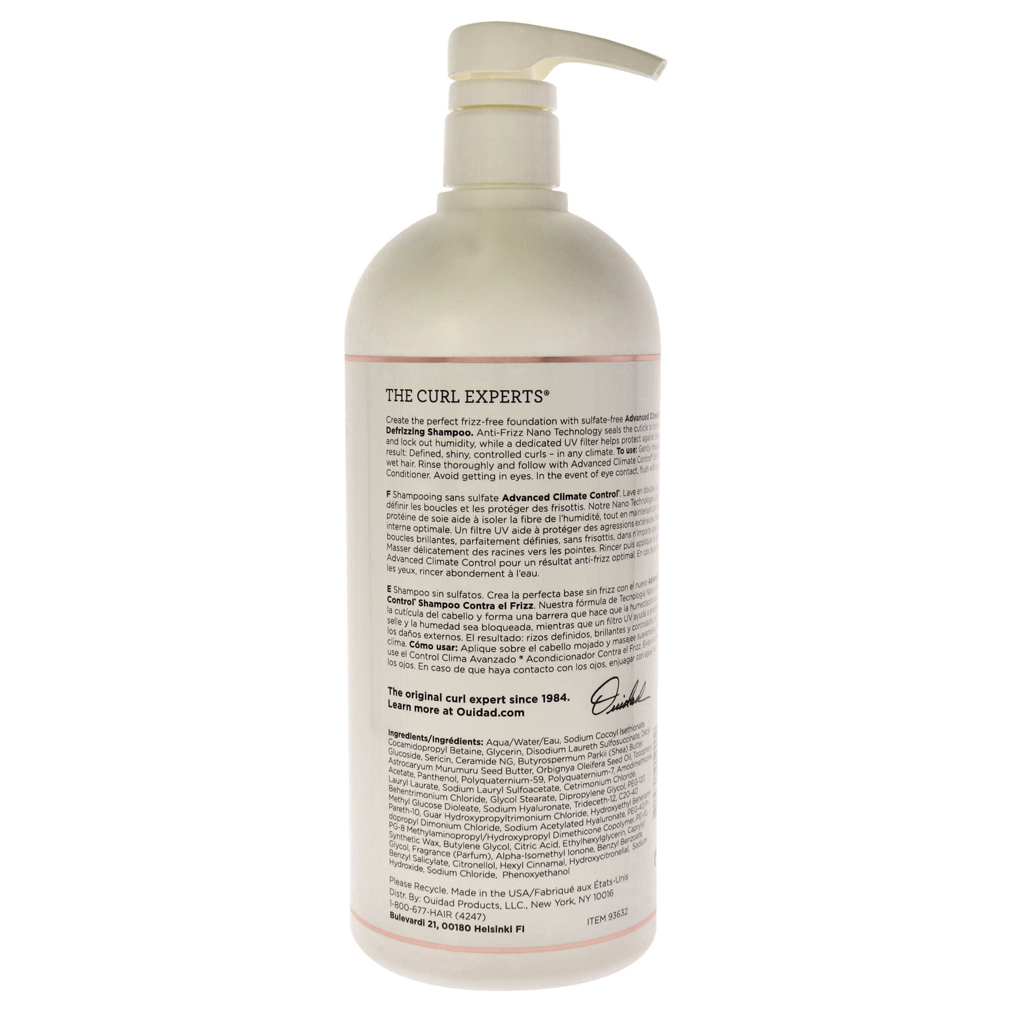 Advanced Climate Control Defrizzing Shampoo by Ouidad for Unisex - 33.8 oz Shampoo, , alternate image number 2