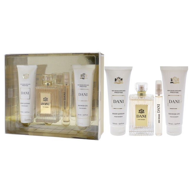 Prestige Dani by New Brand for Women - 4 Pc Gift Set 3.3oz EDP Spray, 0.5oz EDP Spray, 4.4oz Shower Gel, 4.4oz Body Lotion, , alternate image number 7