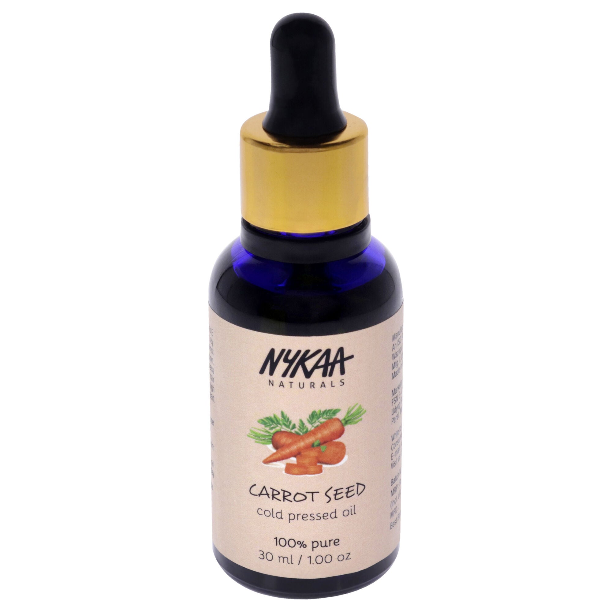 100 Percent Pure Cold Pressed Oil - Carrot Seed by Nykaa Naturals for Women - 1 oz Oil, See Description, alternate image number 4
