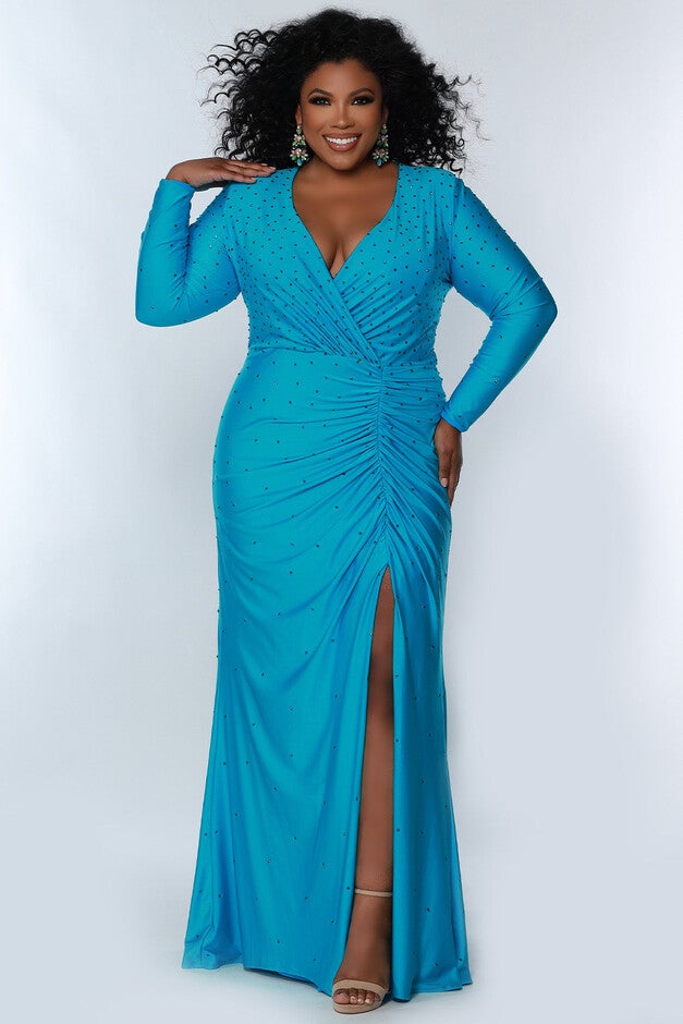 Power of Hue Formal Gown, Blue Attitude / Azure Blue, hi-res image number 0