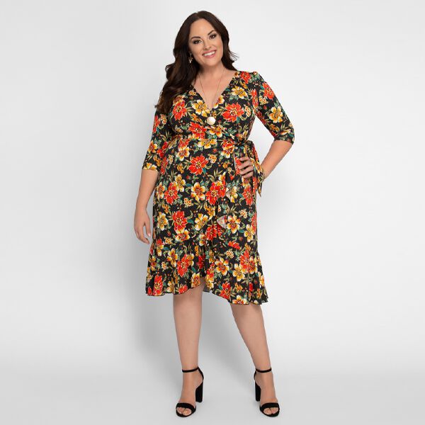 Flirty Flounce Wrap Dress, , alternate image number 6