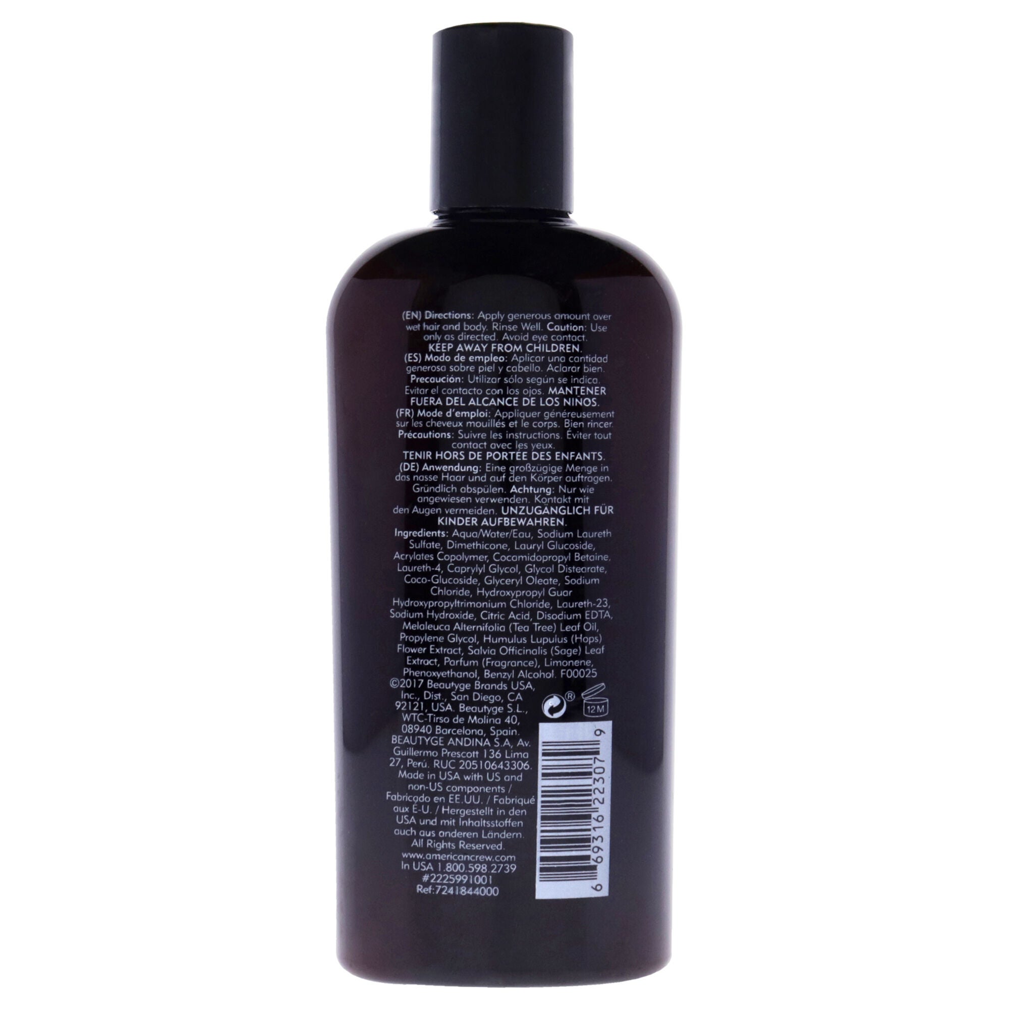 3-In-1 Tea Tree Shampoo, Conditioner and Body Wash by American Crew for Men - 8.4 oz Shampoo, Conditioner and Body Wash, , alternate image number 1