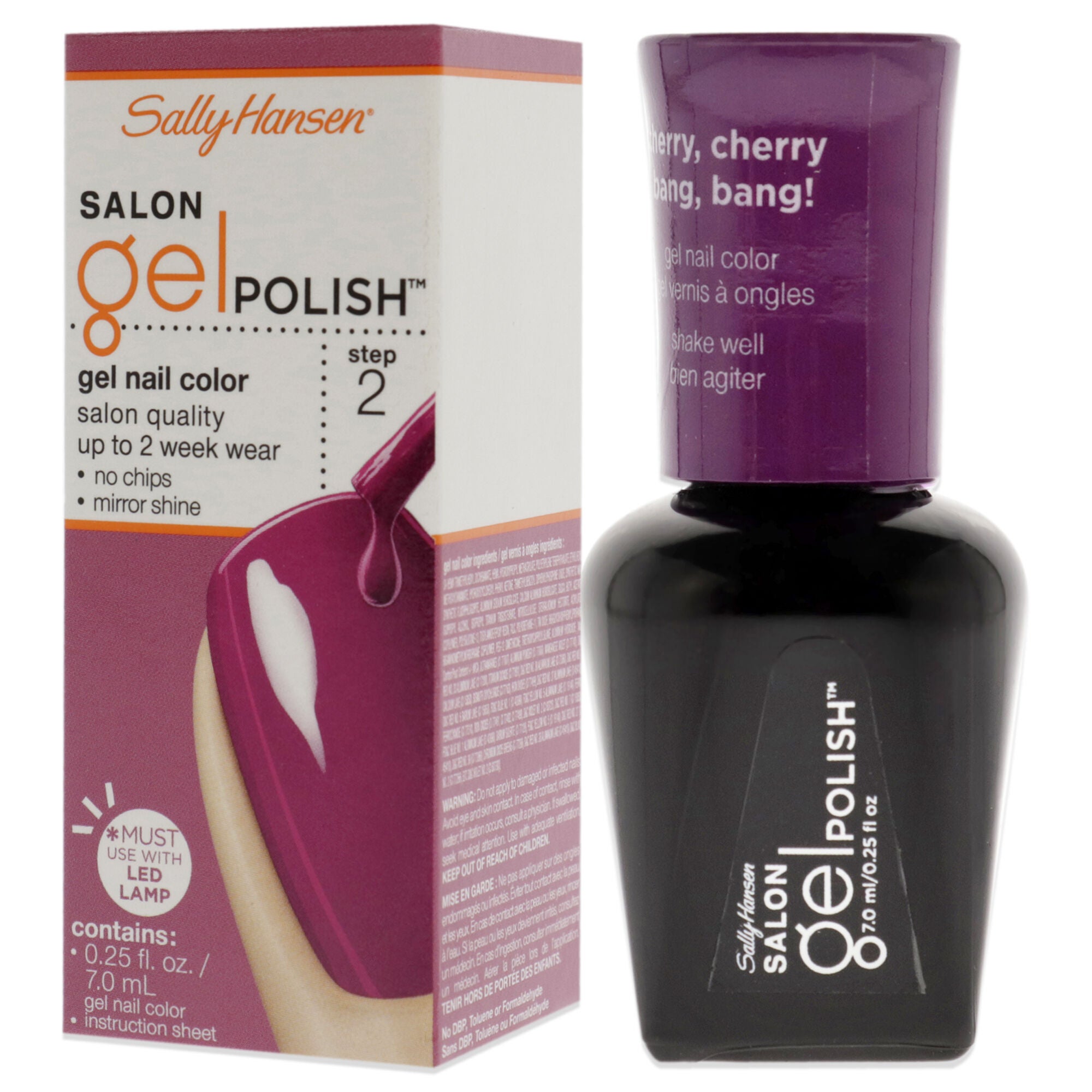 Salon Gel Polish - 245 Cherry Cherry Bang Bang by Sally Hansen for Women - 0.25 oz Nail Polish, See Description, alternate image number 3
