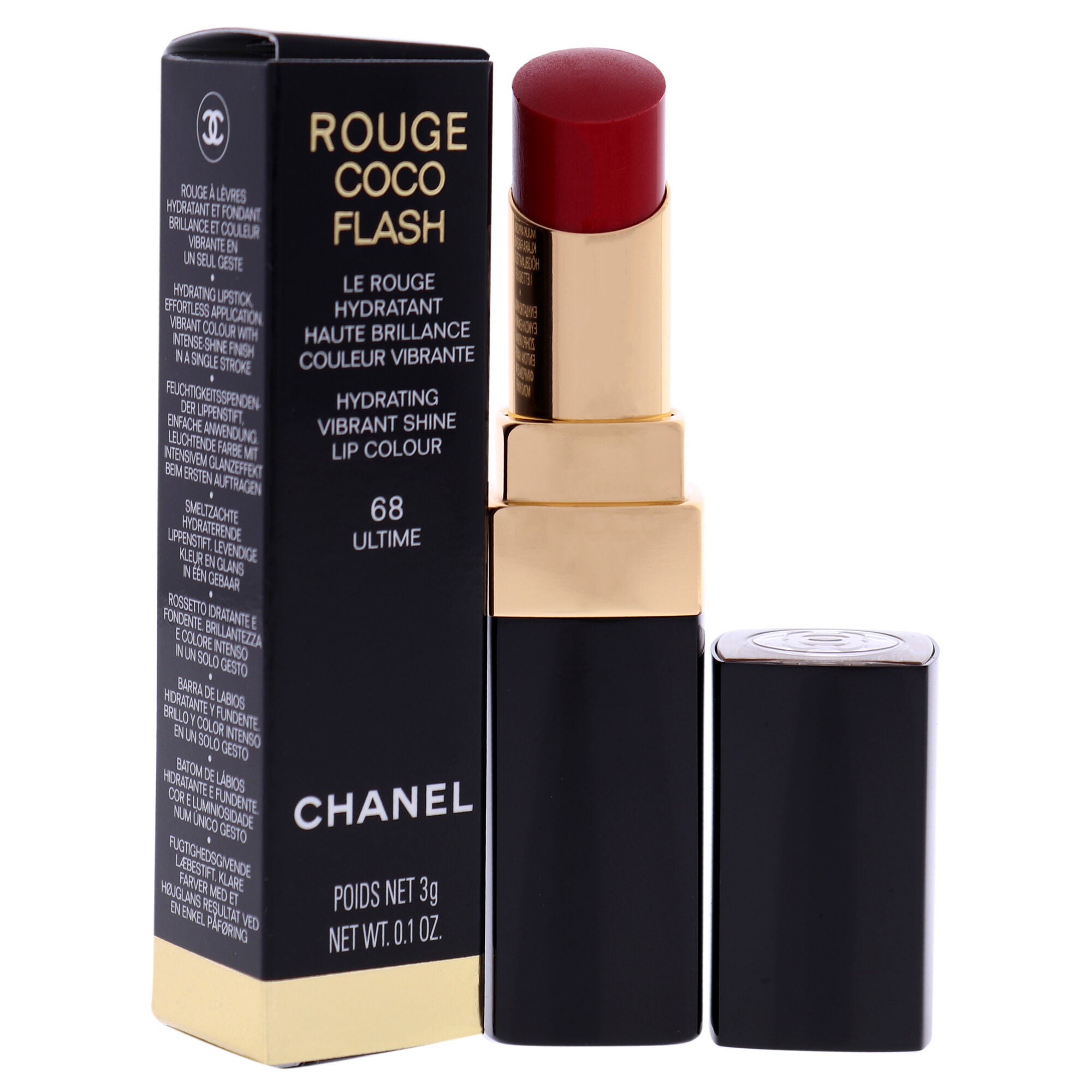 Rouge Coco Flash Lipstick - 68 Ultime by Chanel for Women - 0.1 oz Lipstick, See Description, alternate image number 2