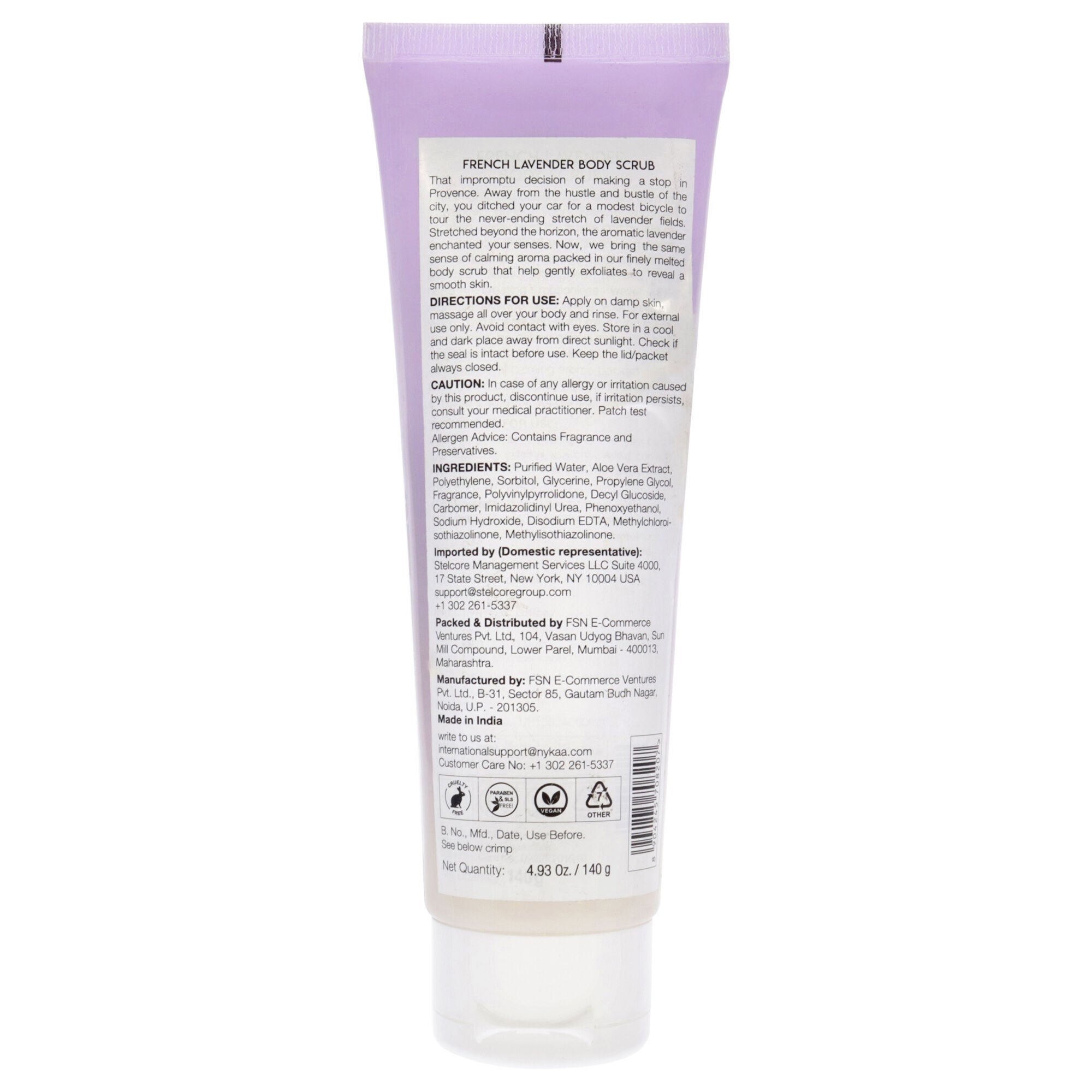 Wanderlust Body Scrub - French Lavender by Nykaa Naturals for Women - 4.93 oz Scrub, See Description, alternate image number 2