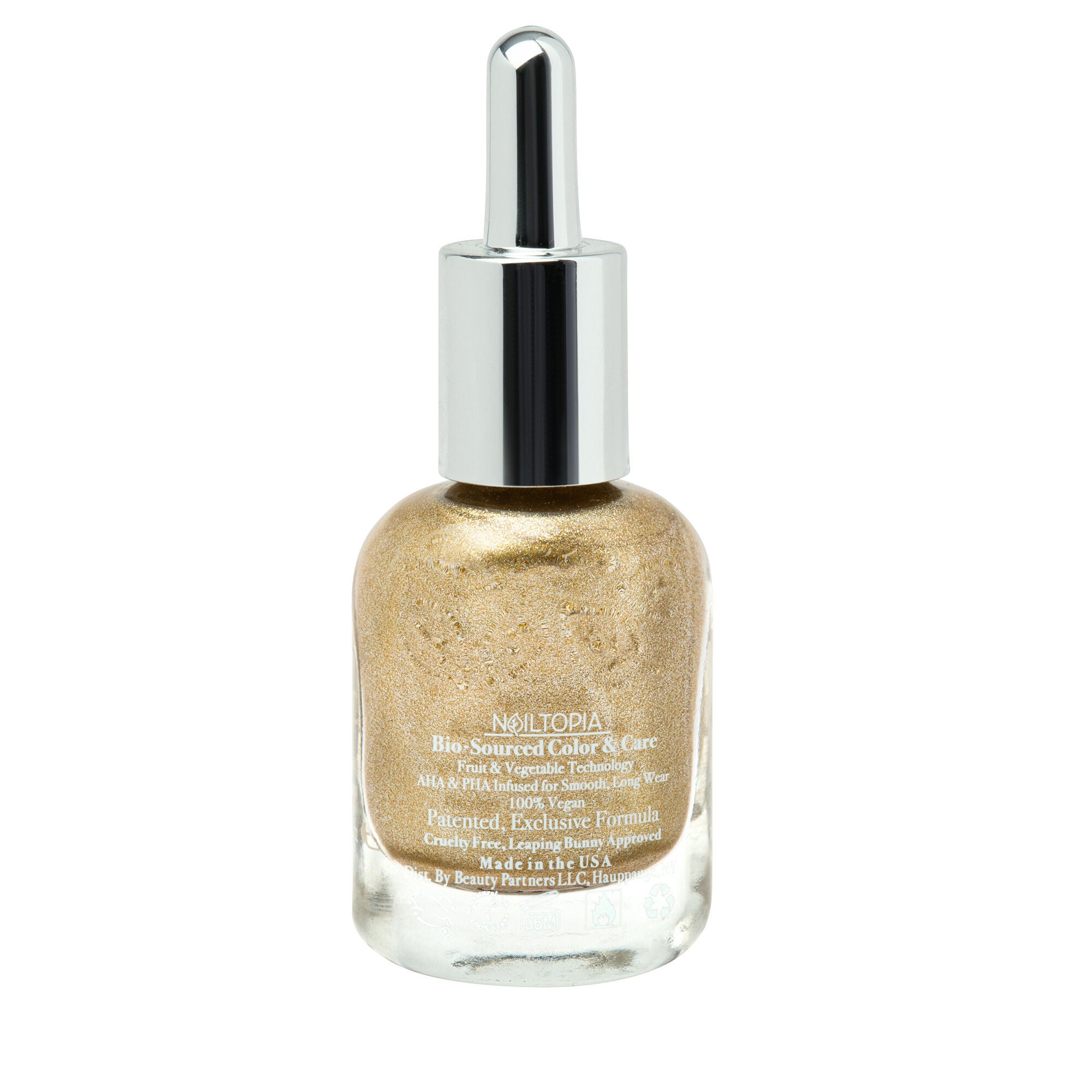 Bio-Sourced Chip Free Nail Lacquer - Liquid Gold by Nailtopia for Women - 0.41 oz Nail Polish, See Description, alternate image number 2