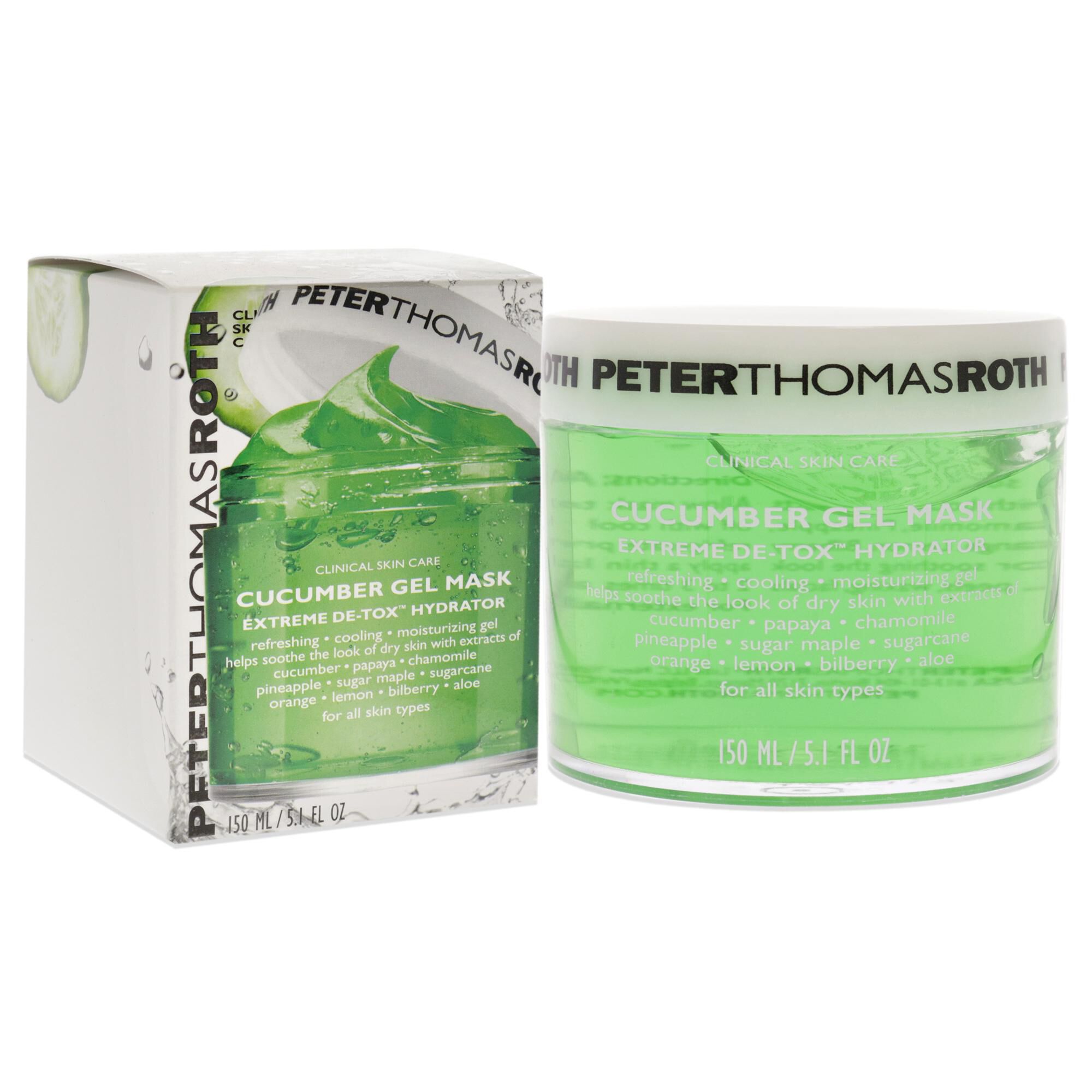 Cucumber Gel Mask Extreme Detoxifying Hydrator by Peter Thomas Roth for Unisex - 5.1 oz Mask, See Description, alternate image number 1