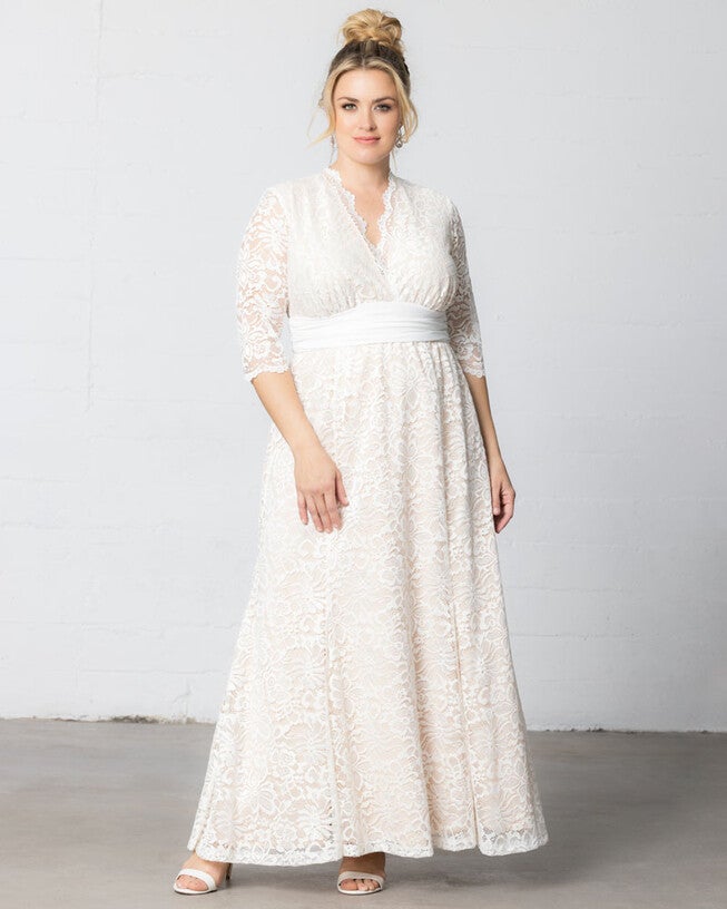 Amour Lace Wedding Gown, IvoryNude, alternate image number 2