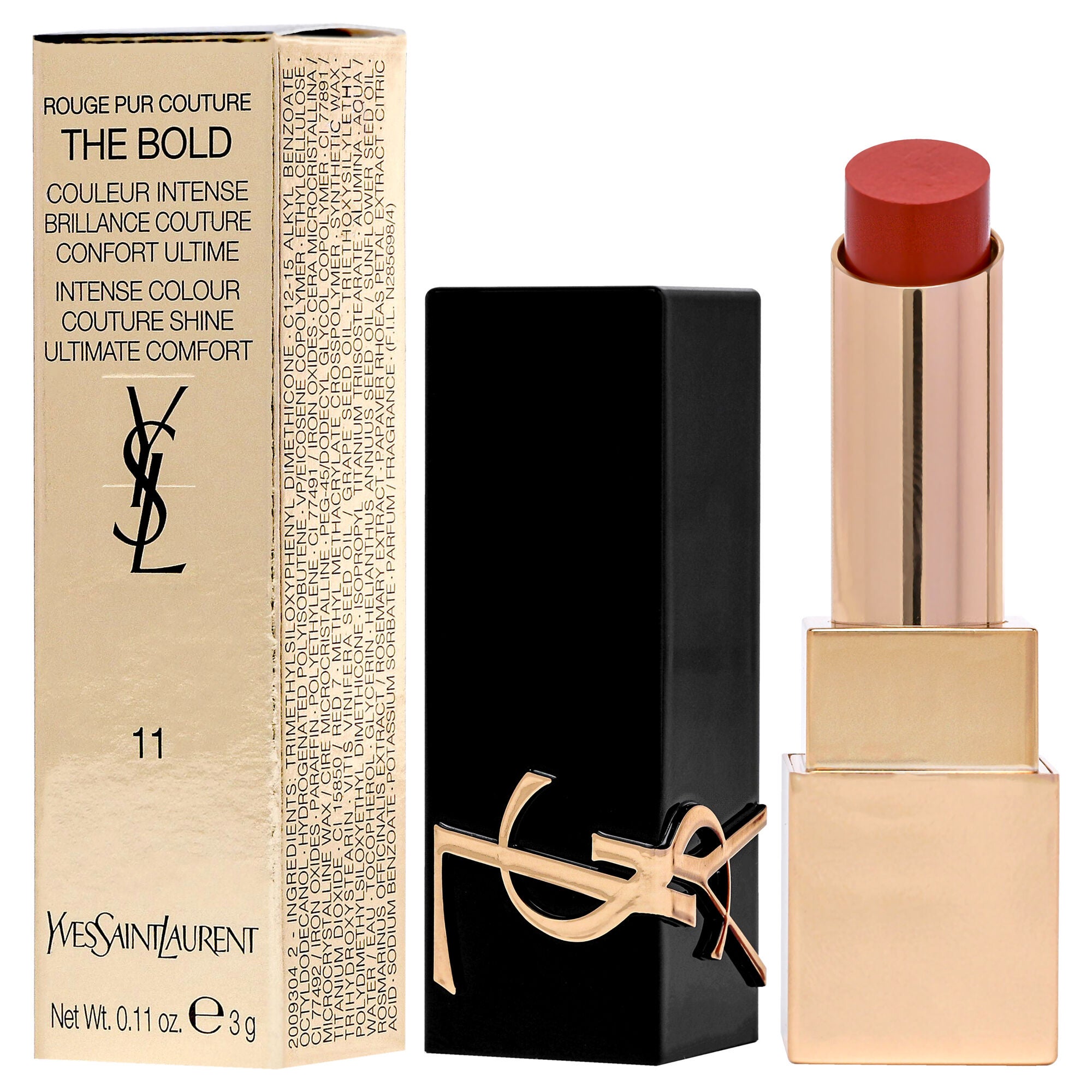 Rouge Pur Couture The Bold Lipstick - 11 Nude Undisclosed by Yves Saint Laurent for Women - 0.11 oz Lipstick, Brown, alternate image number 2