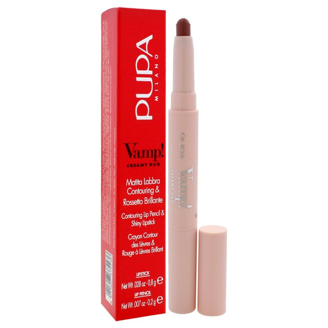 Vamp! Creamy Duo Contouring Lip Pencil and Shiny Lipstick - 005 Deep Nude by Pupa Milano for Women - 0.035 oz Makeup, See Description, alternate image number 1