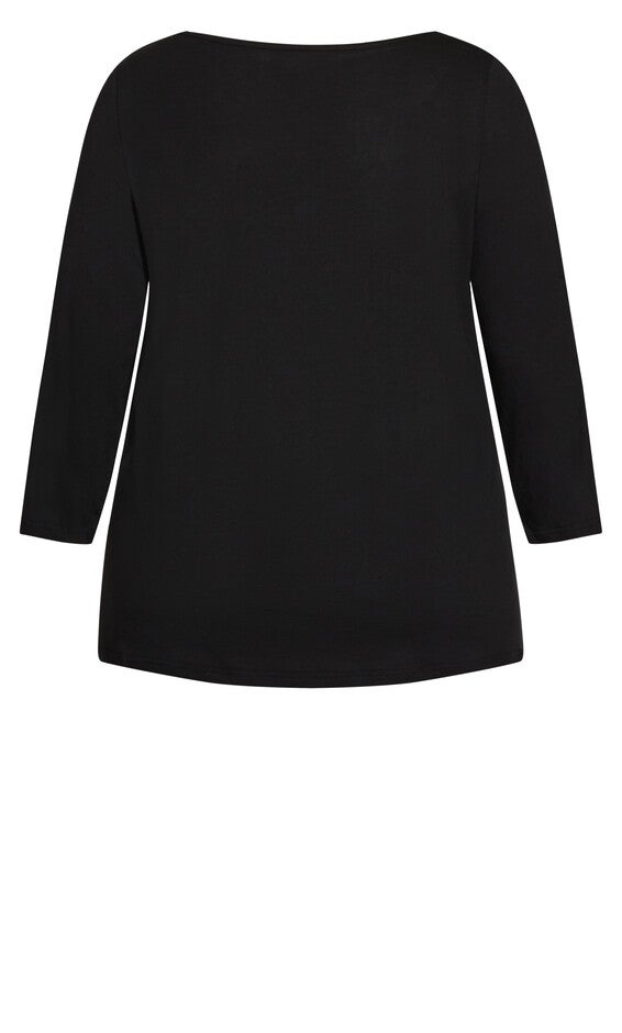 Heart Print Top - black, , alternate image number 5