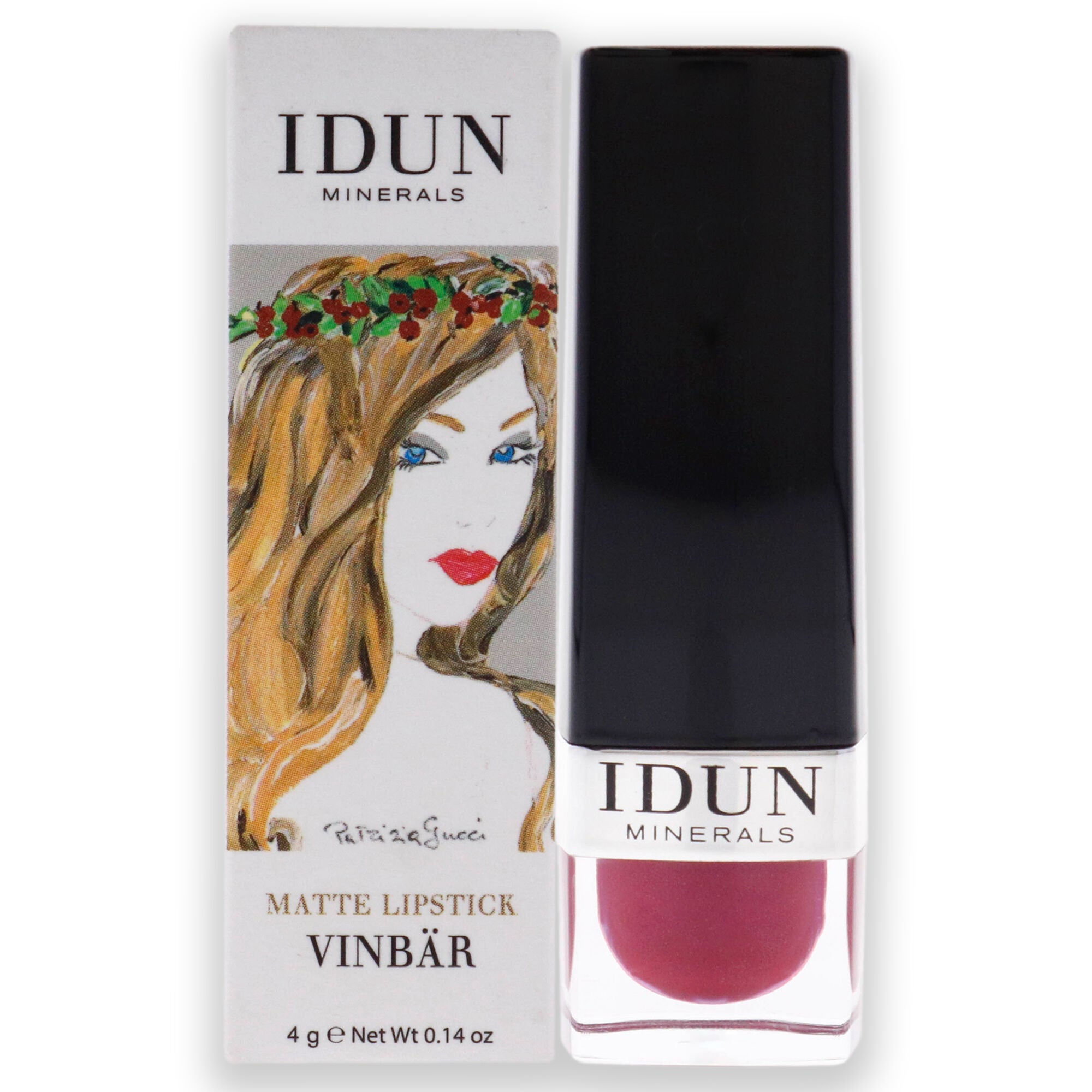 Matte Lipstick - 105 Vinbar by Idun Minerals for Women - 0.14 oz Lipstick, See Description, hi-res image number 0